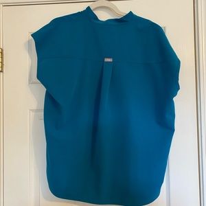 Caribbean Blue Rafaela Scrub Top